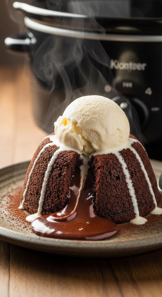 Slow Cooker Chocolate Lava Cake