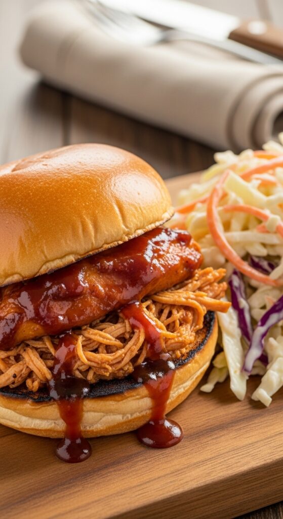 Slow Cooker Pulled BBQ Chicken