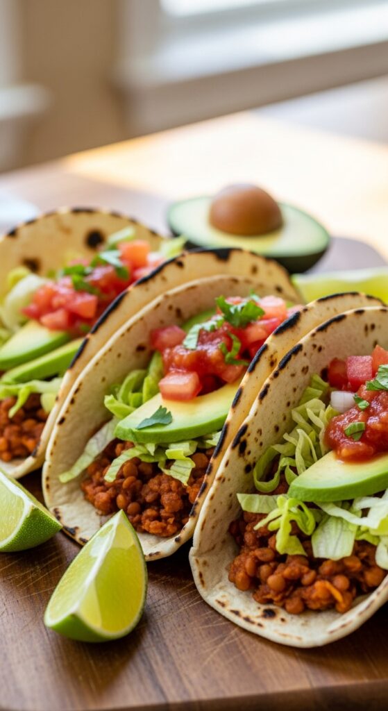 Spicy Lentil Tacos