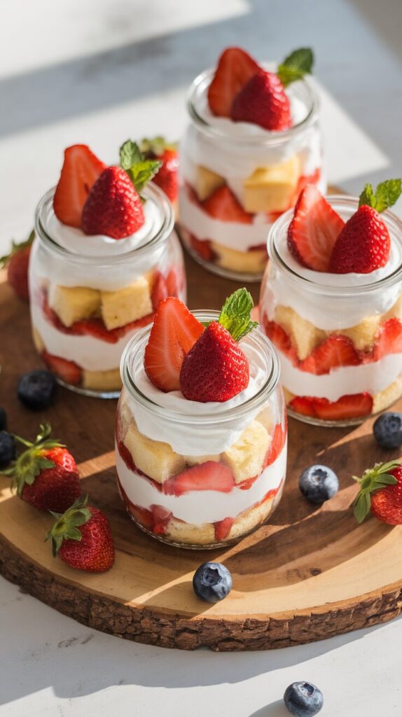 Strawberry Shortcake Trifles