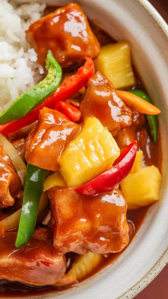 Sweet and Sour Peppers and Onions with Pork