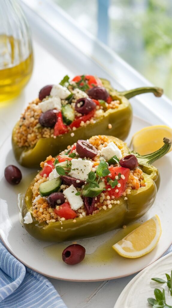 Vegetarian Mediterranean Stuffed Peppers