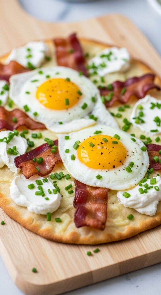 Breakfast Flatbread Pizza