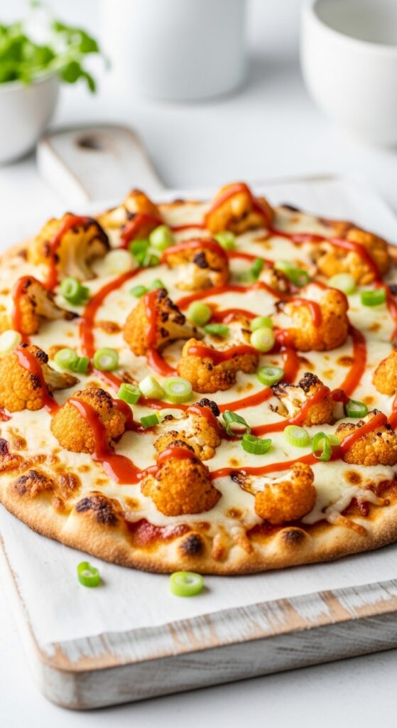 Buffalo Cauliflower Flatbread Pizza