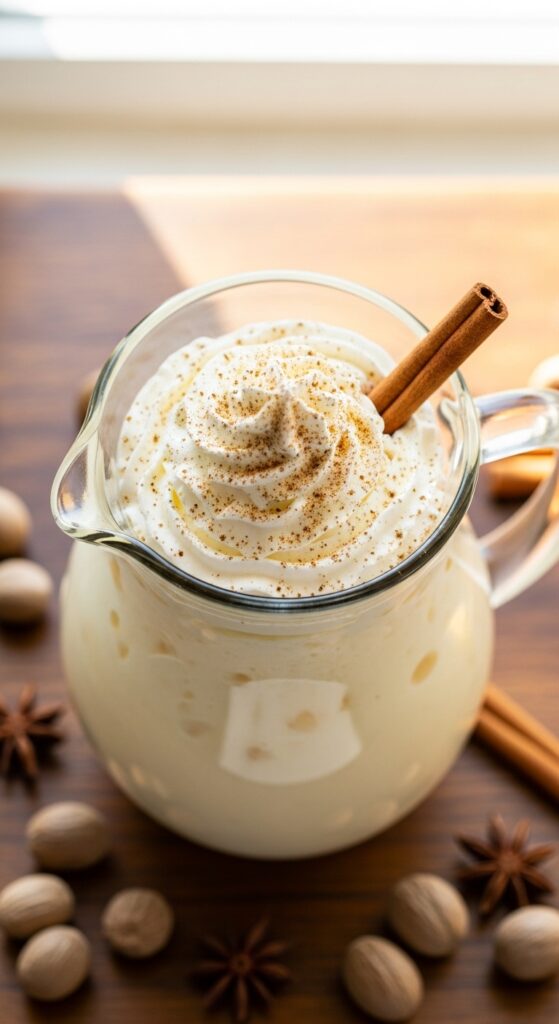 Chilled Eggnog Ready to Serve
