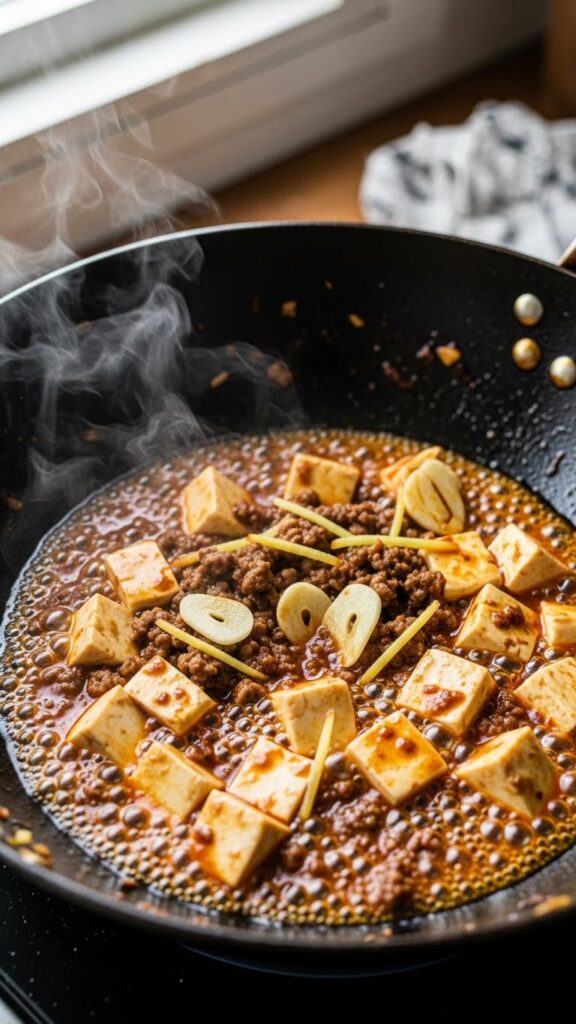 Cooking the Mapo Tofu
