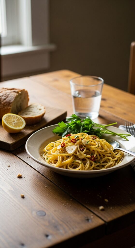 Cozy homemade table setting