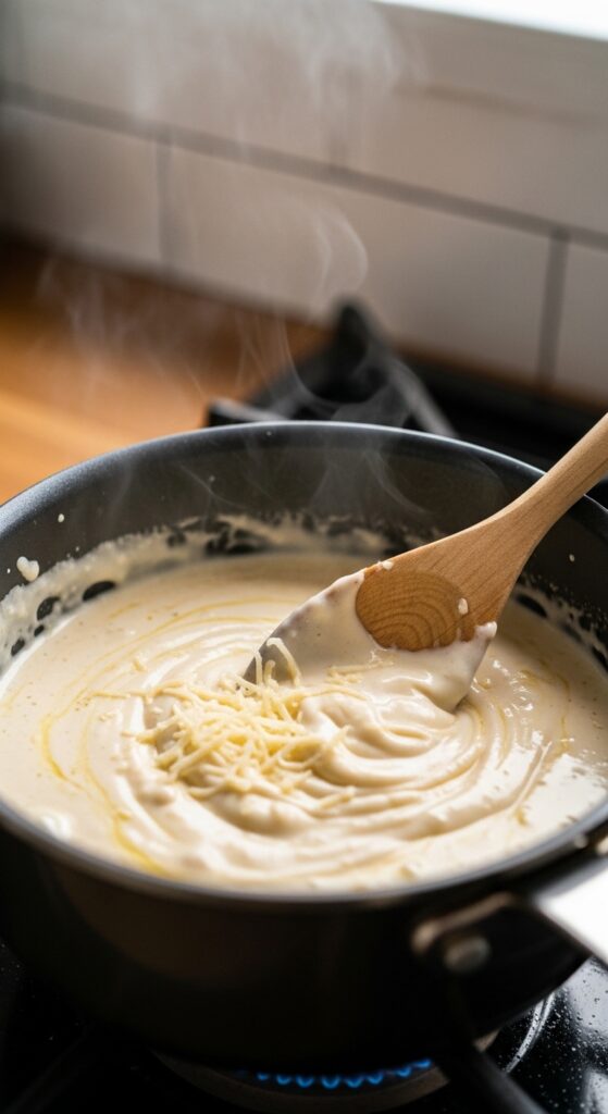 Creamy Alfredo sauce