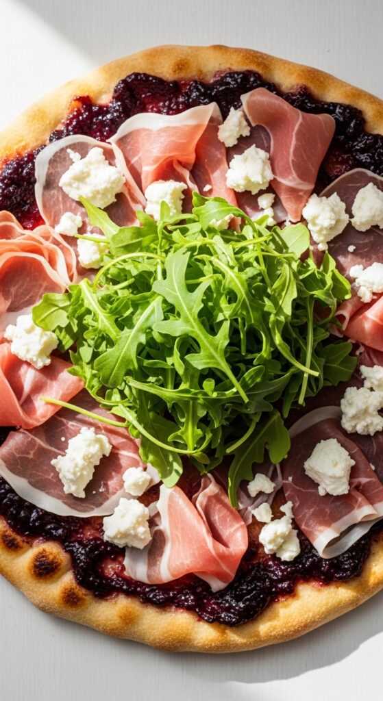 Fig, Prosciutto & Arugula Flatbread Pizza