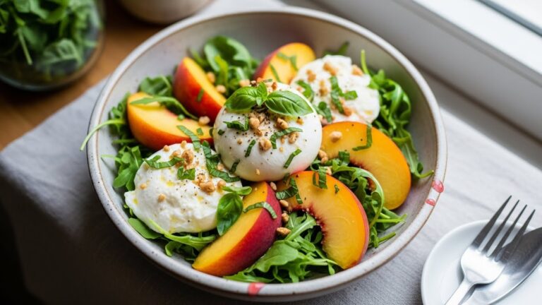peach and burrata salad recipe