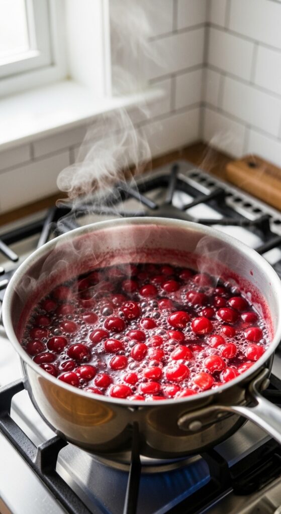 Preparing the Cherry Filling