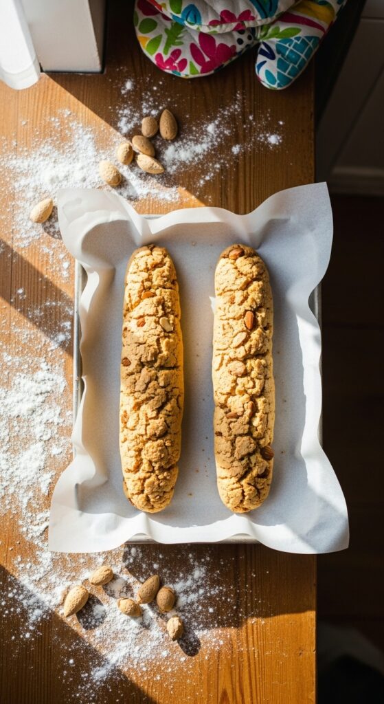 Shaping Biscotti Logs at Home