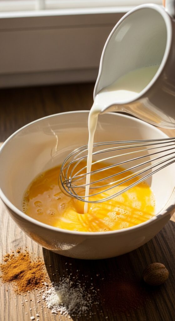 Tempering the Egg Mixture
