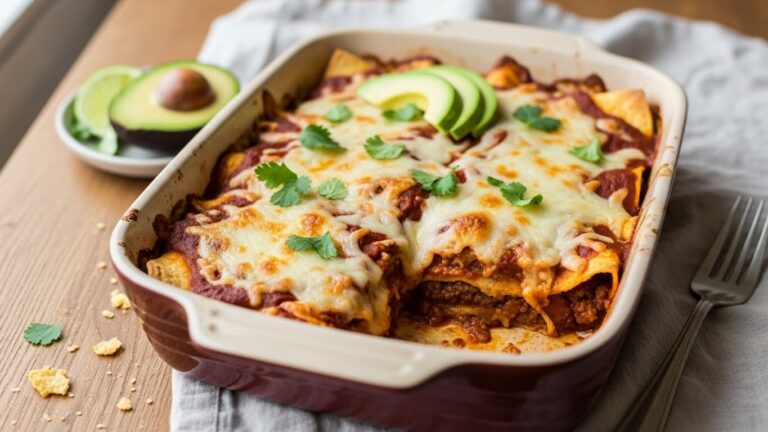 beef enchilada casserole recipe( feature image)