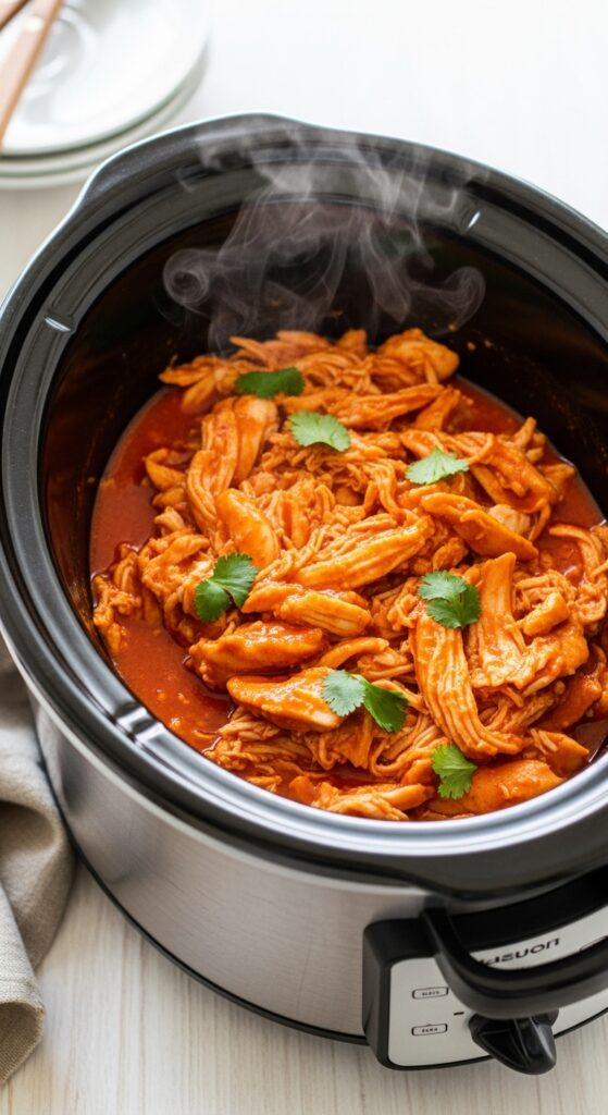 buffalo chicken in a slow cooker