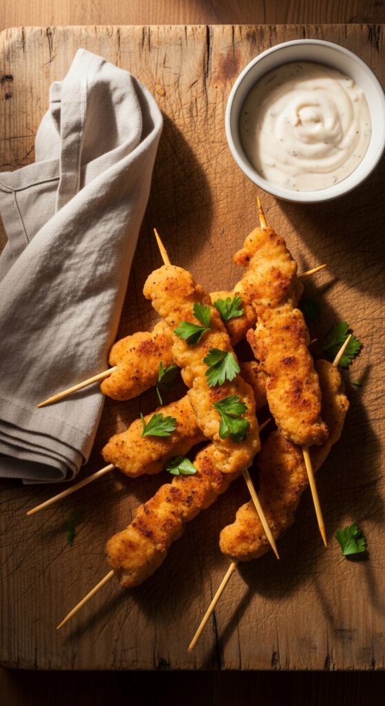 chicken strips threaded