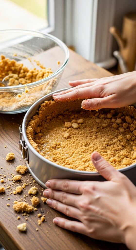 crushed biscuits mixed