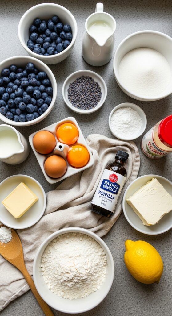 flat lay of baking ingredients