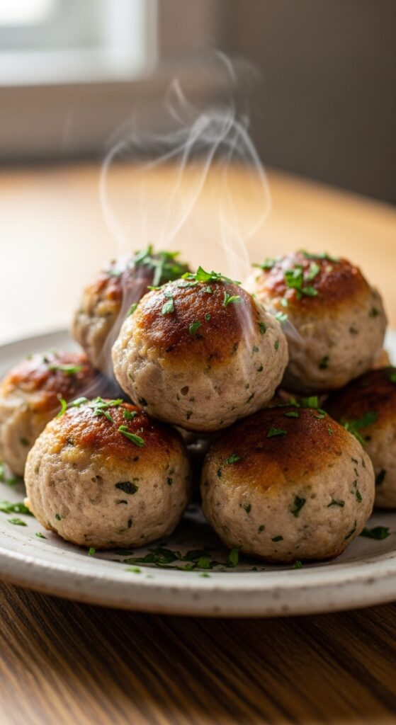 freshly baked sausage balls