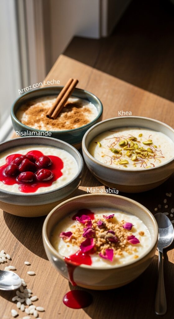 homemade rice pudding showcasing global variations