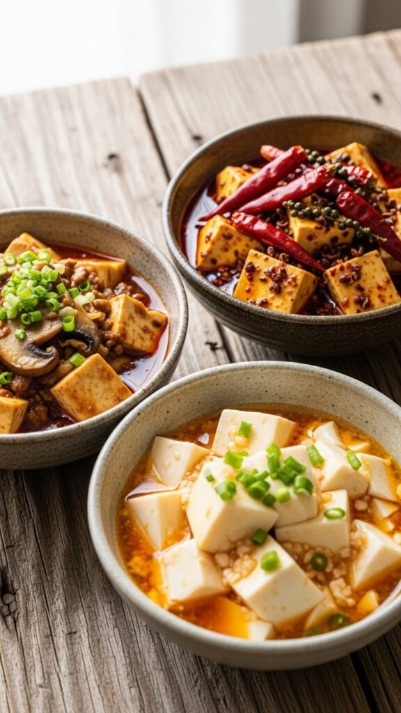 homemade variations of mapo tofu