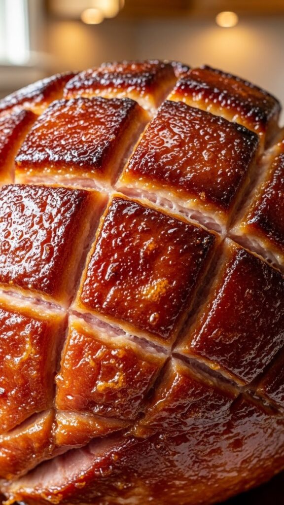 honey baked ham surface
