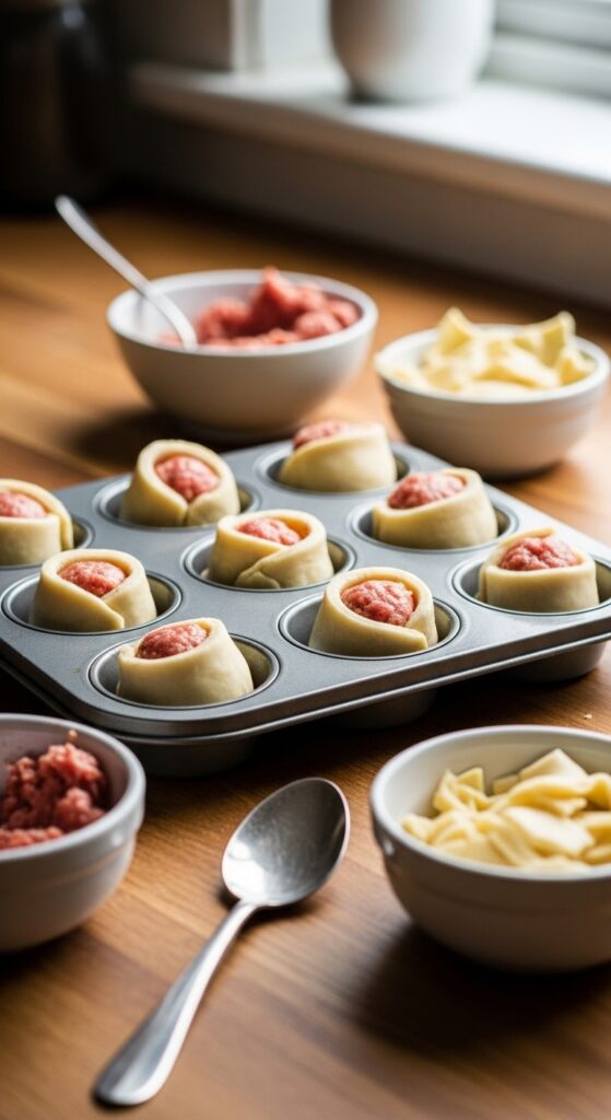 sausage mixture wrapped