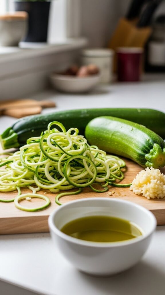 spiralized zucchini noodles
