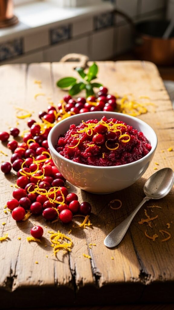 vibrant homemade cranberry sauce