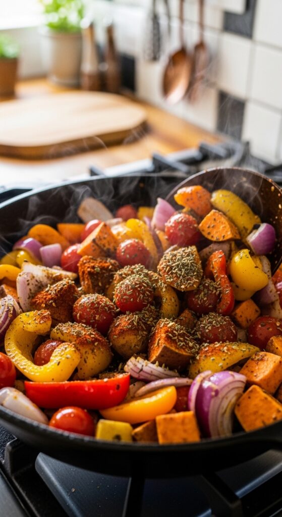 Adding Vegetables and Spices Homemade