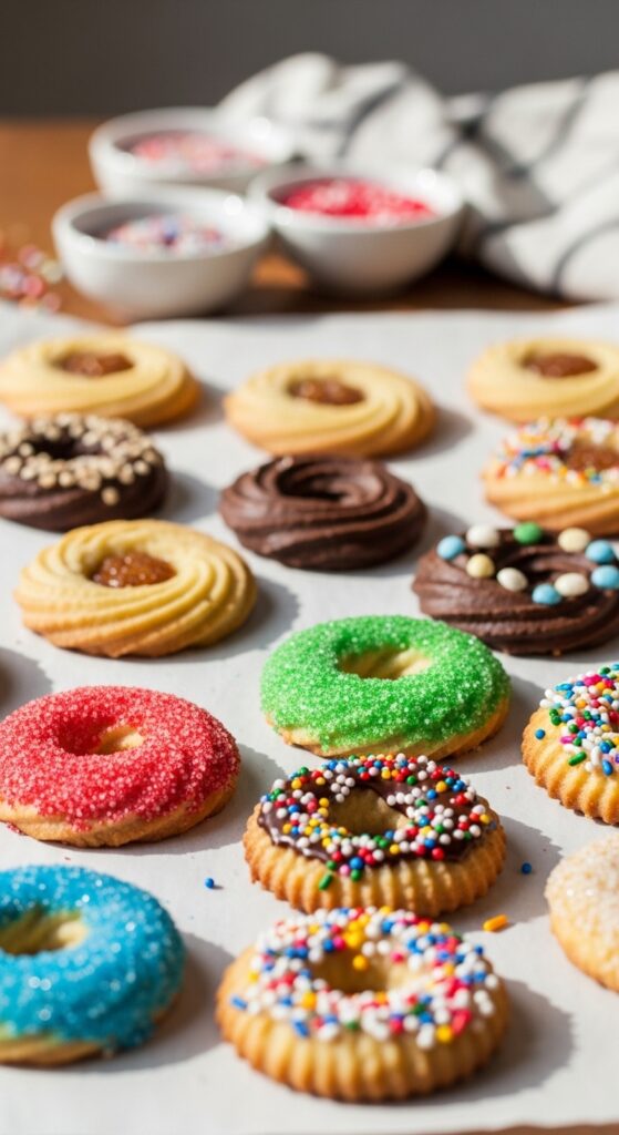 Assorted Spritz Cookie Variations