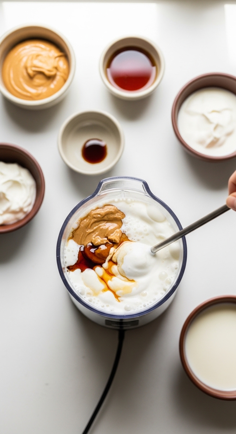 Blending Homemade Peanut Butter Cream