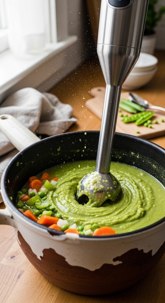 Blending Thick Split Pea Soup at Home