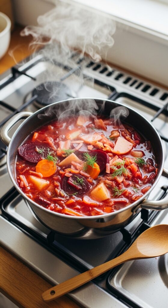 Borscht Soup Simmering