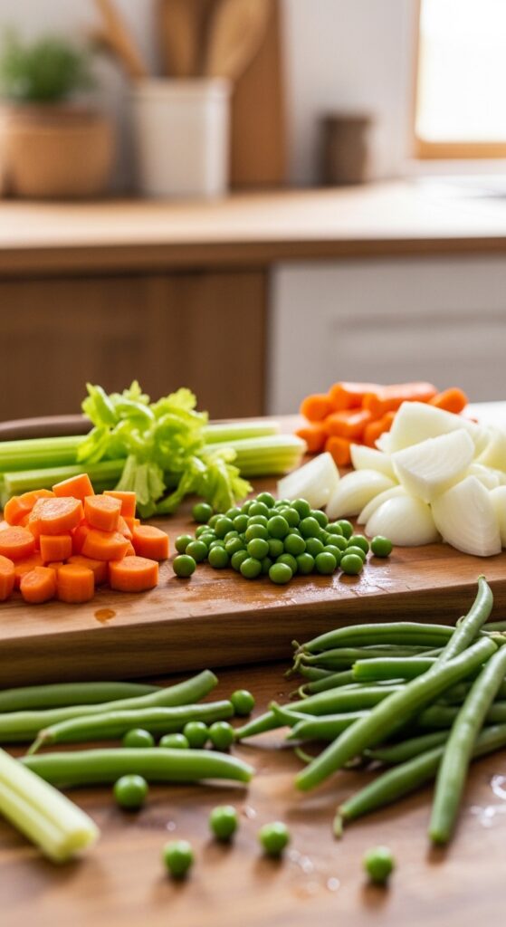 Chopped Vegetables for Homemade Soup