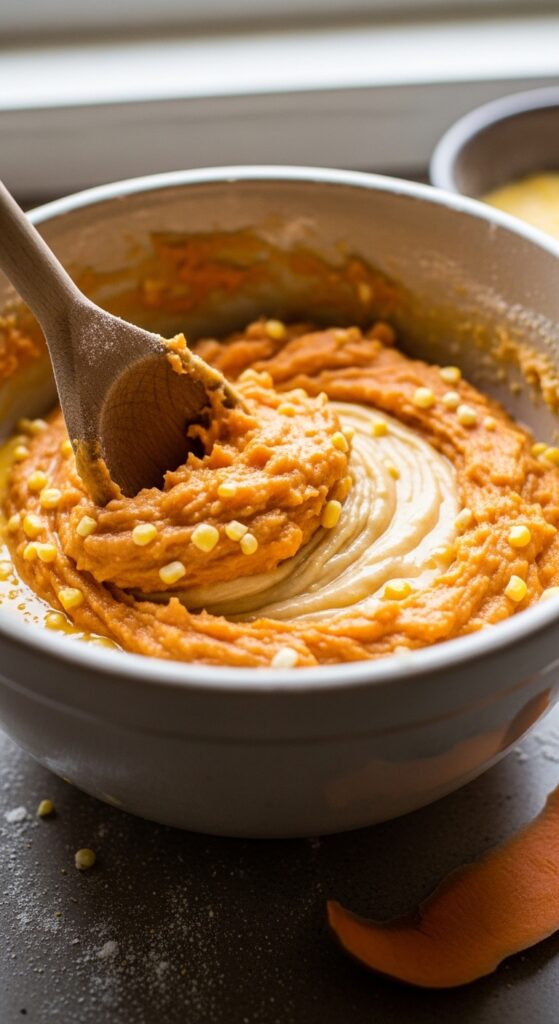 Cornbread Batter Preparation
