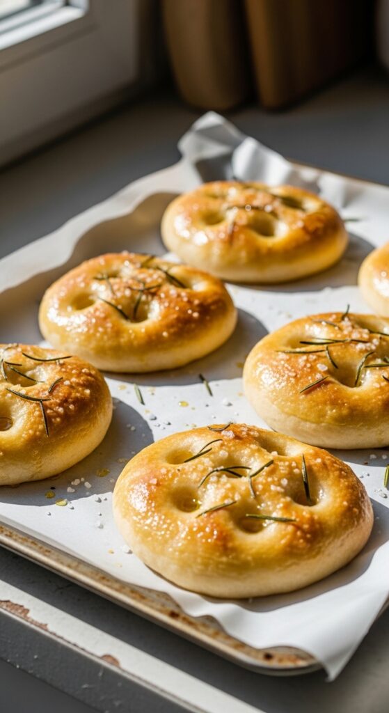 Fresh Homemade Mini Focaccia Breads