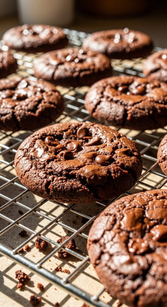 Freshly Baked Chewy Brownie Cookies