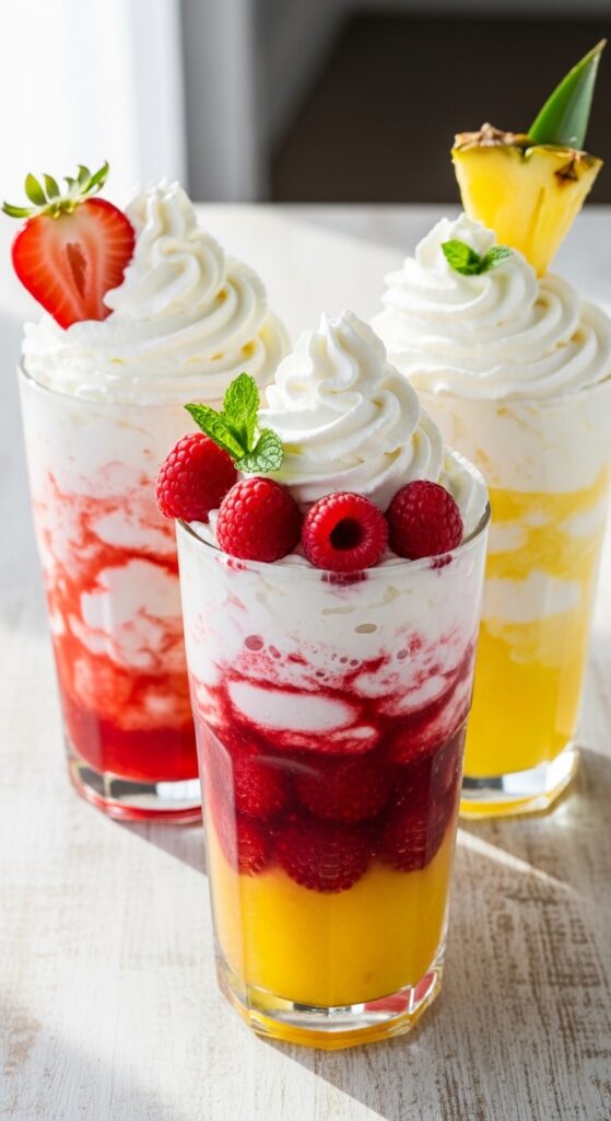Fruit-Infused Whipped Lemonade Variations