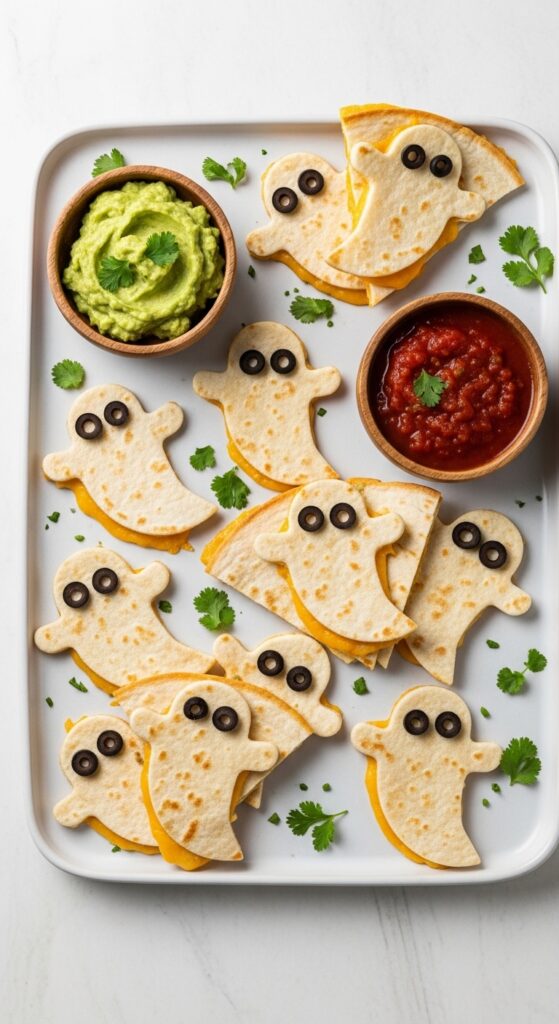 Ghostly Cheese Quesadillas