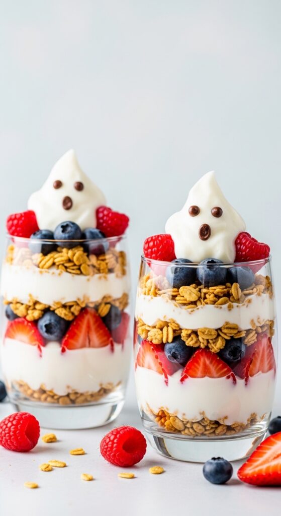 Ghostly Yogurt Parfaits