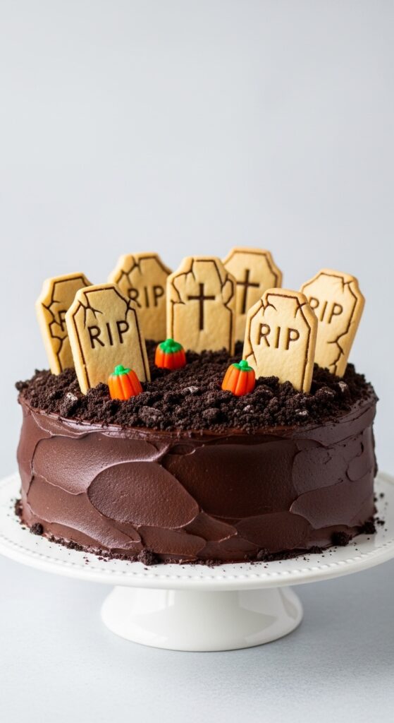 Graveyard Chocolate Cake