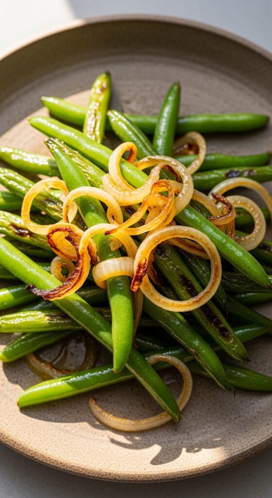 Green Beans with Caramelized Onions