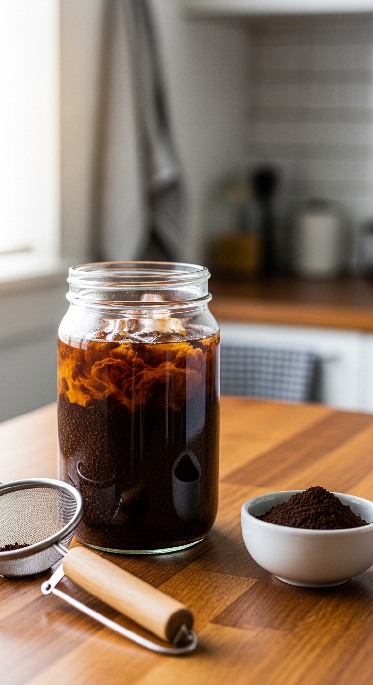 Homemade Cold Brew Brewing Jar