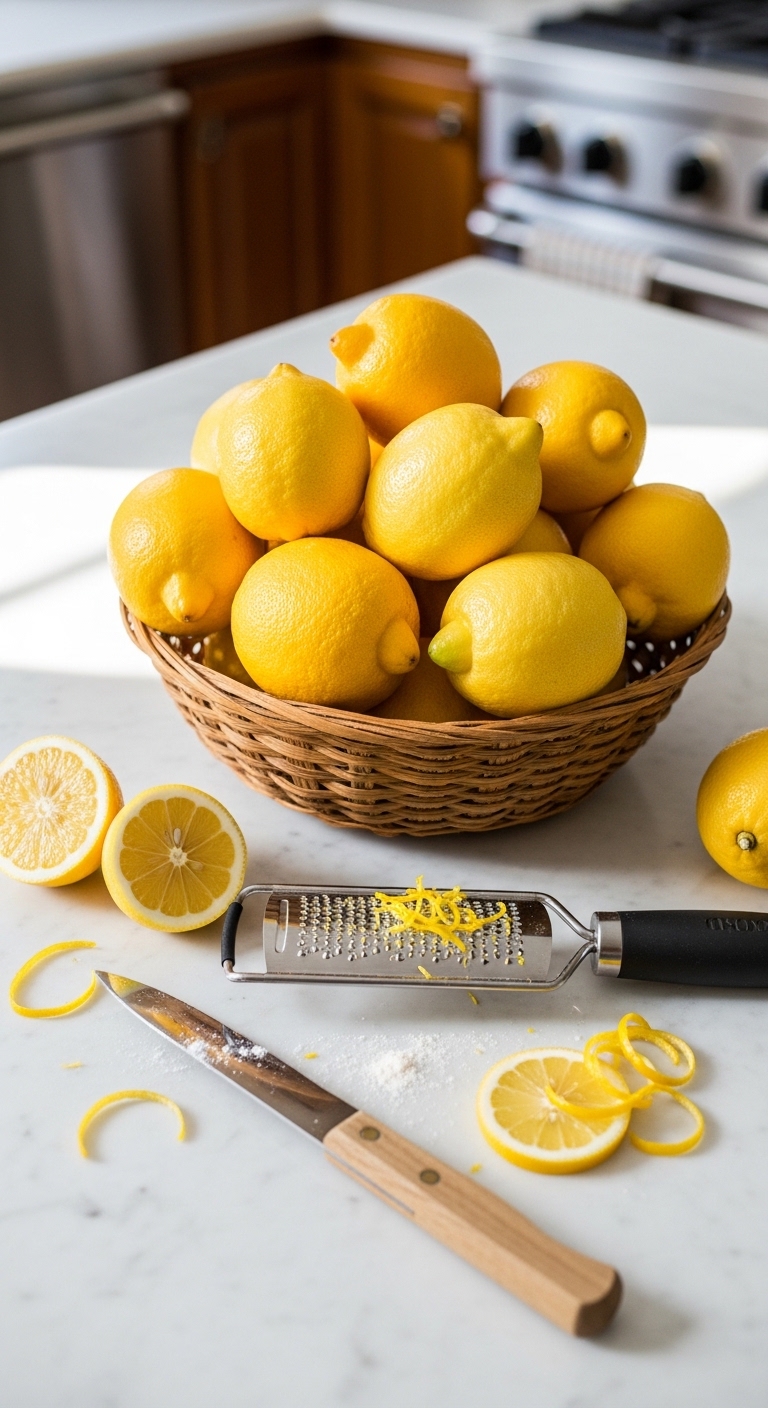 Homemade Fresh Lemons Ready for Pizza