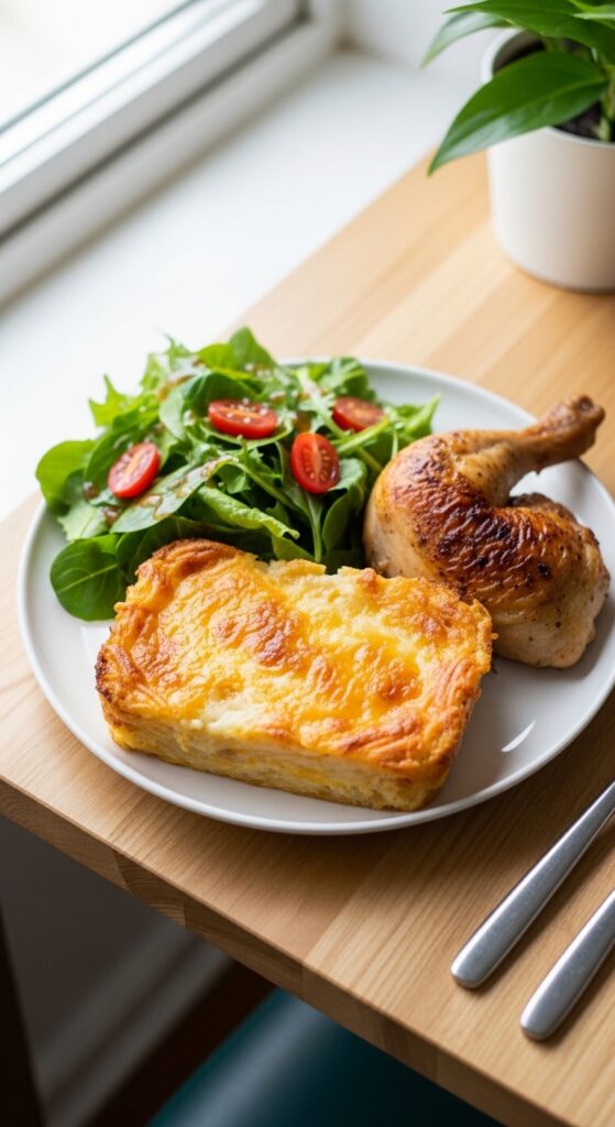 Homemade Hash Brown Casserole Dinner Plate