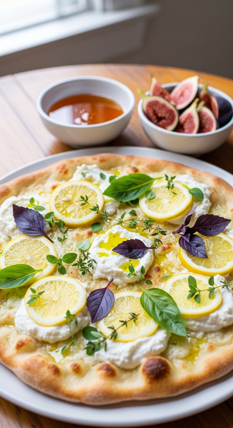 Homemade Lemon Pizza Ready to Assemble