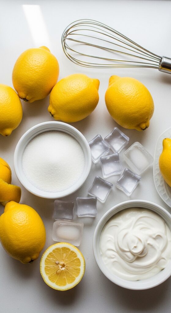 Ingredients for Whipped Lemonade