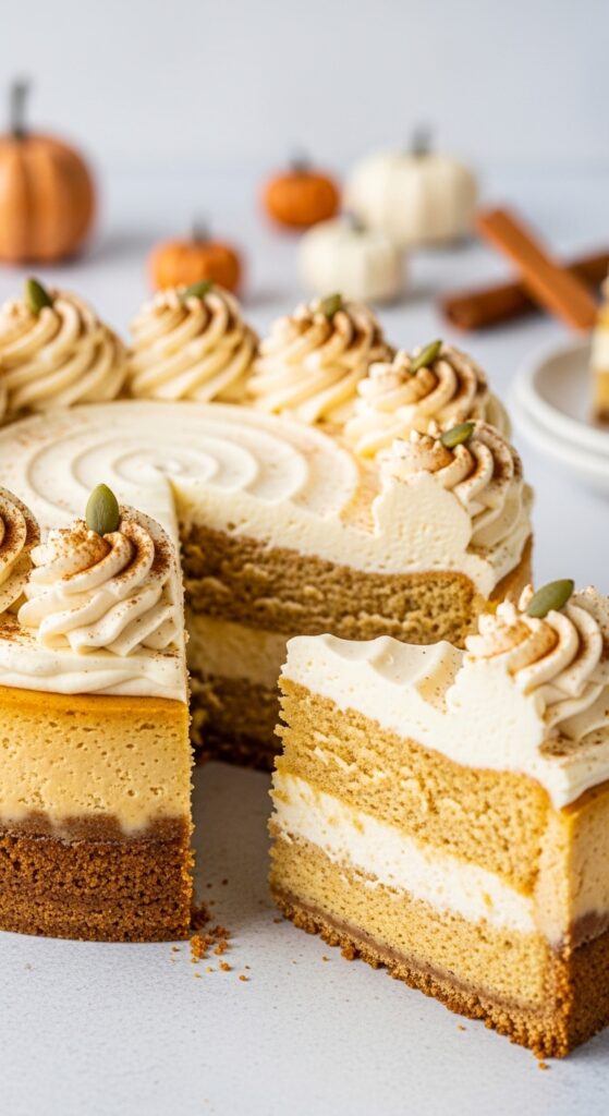 Pumpkin Cheesecake Cake