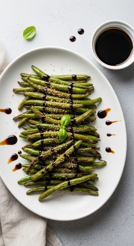 Roasted Green Beans with Balsamic Glaze